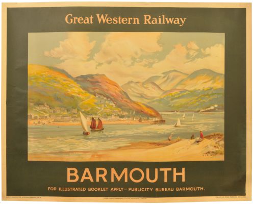 Hewins Barmouth GWR railway poster