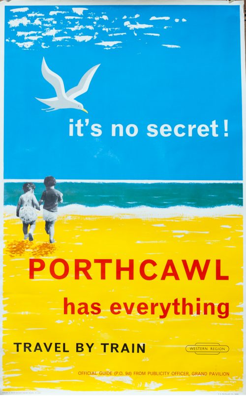 Porthcawl Railway poster children on beach 1962