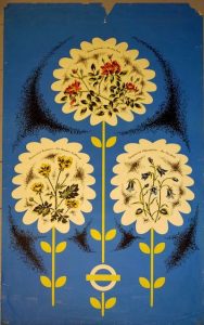Nora Kay London Transport Pair poster 1948 wild flowers