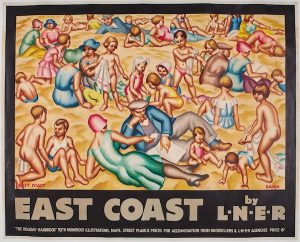 BRIEN, Stanislaus G EAST COAST by LNER lithographic poster in colours