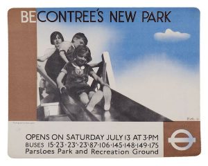 BECK, Richard (1912-1985) BE CONTREE'S NEW PARK offset lithographic poster in colours, 1935,