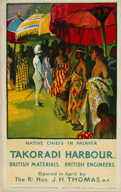 Takoradi Harbour - - Empire Marketing Board poster Gerald Spenser Pryce Gold Coast prosperity