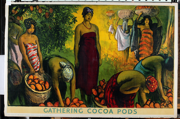 Sorting Cocoa Pods - - Empire Marketing Board poster Gerald Spenser Pryce Gold Coast prosperity