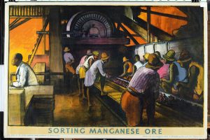 Maganese Ore - Empire Marketing Board poster Gerald Spenser Pryce Gold Coast prosperity